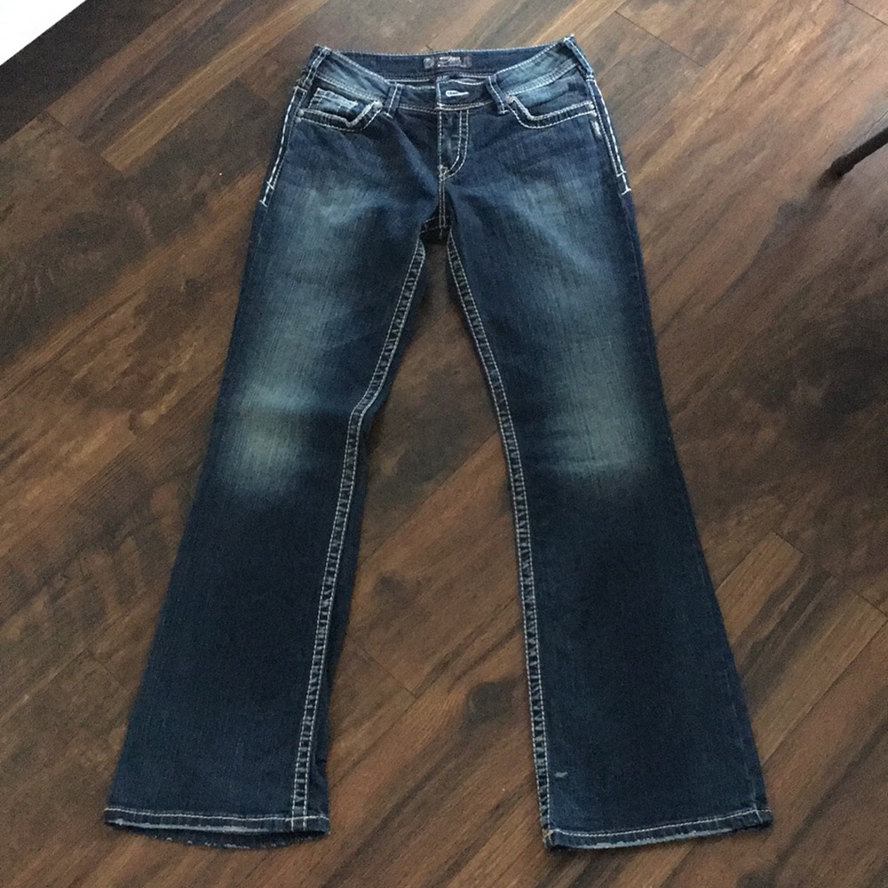 Silver Bootcut Jeans Womens